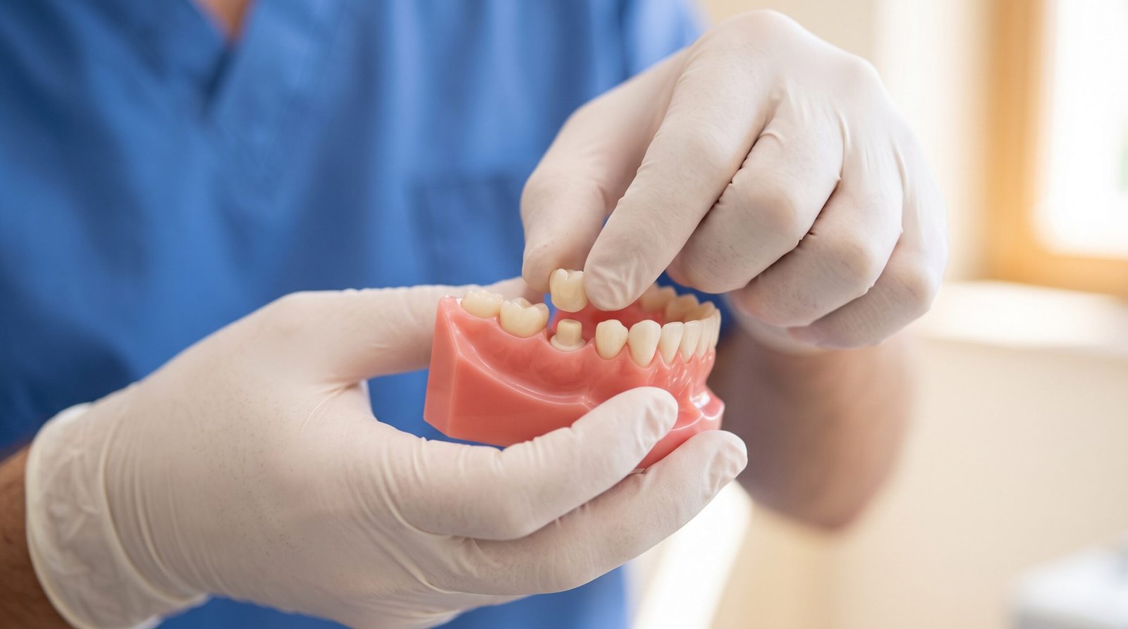 Dental crowns in Vancouver - porcelain crown fitting